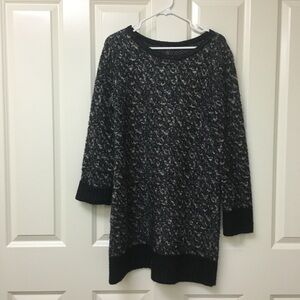 Rag & Bone Scarlet sweater dress black white